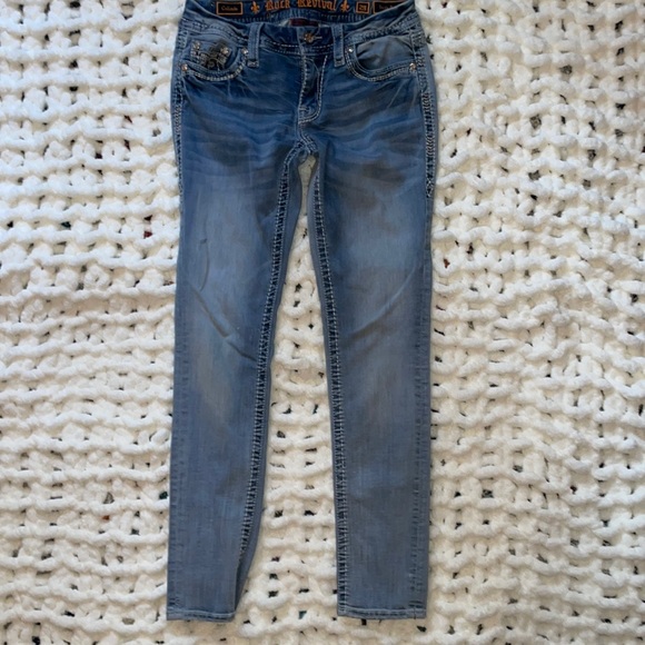 Rock Revival Denim - Rock Revival Celinda Easy Ankle Skinny Mid-Rise Jean 28